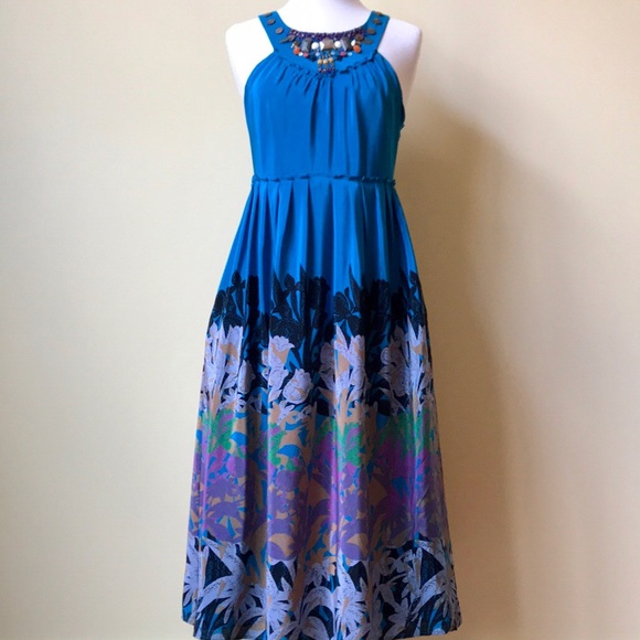 anthropologie blue silk dress Dresses at Rouge Harbour Gold Blue Velvet Wrap Dress  Rouge Boutique  Inverness